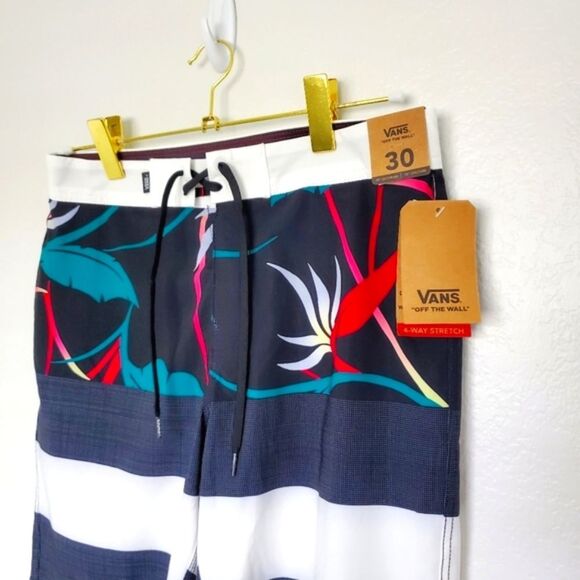 NWT Vans Era Boardshort Tropical Bird of Paradise Swimming Short Trunks Mens 30 - Picture 4 of 7